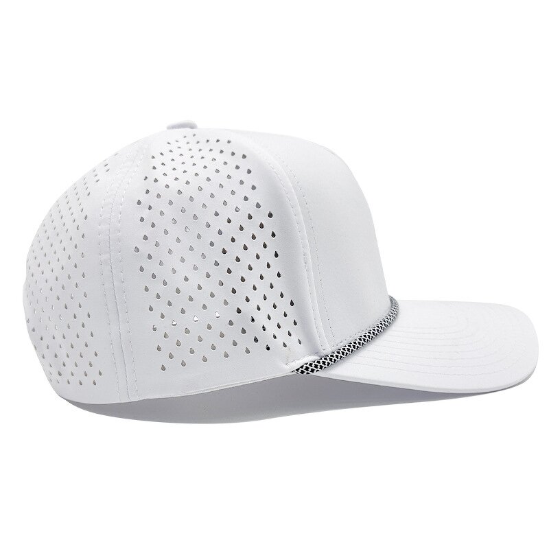 Baseball Cap - Manufacturer - Blank 5 Panel Golf Rope Waterproof Laser Perforated Cap