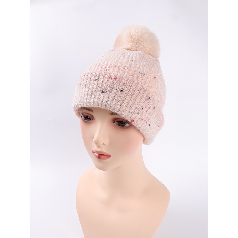 Beanie Hat - Manufacturer - Gradient Knitted Winter Cuffed Thick Warm Unisex Hat