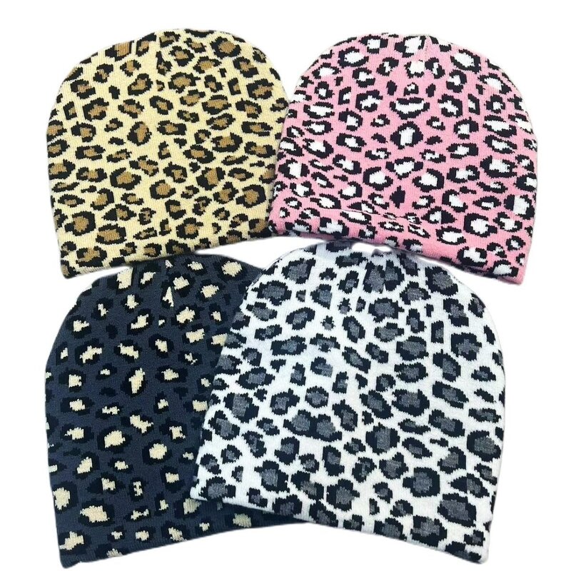 Beanie Hat - Manufacturer - Wholesale Women Leopard Print High-end Autumn Winter Knitted Hat