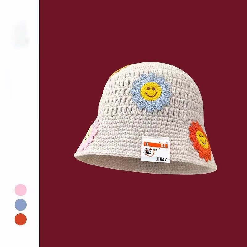 Bucket Hat - Manufacturer - 2024 New Handmade Sun Floral Crochet Summer Outdoor Cap