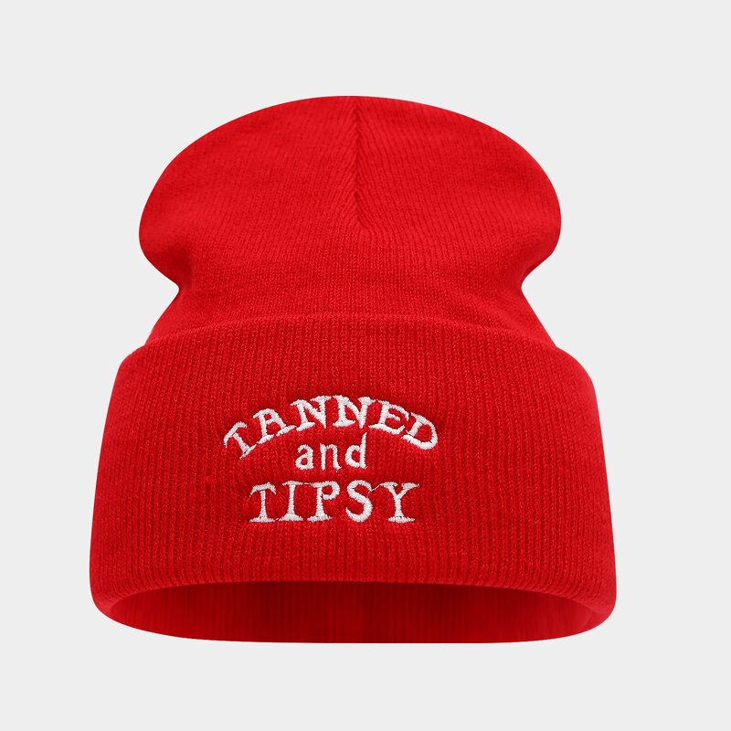 Beanie Hat - Manufacturer - Solid Color Lettering Embroidery Winter Cold Protection Hat