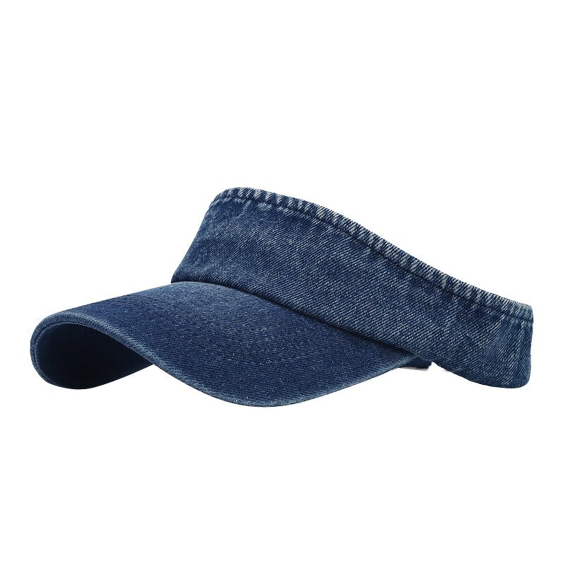 Bucket Hat - Manufacturer - Unisex Retro Denim Hollow Summer Sun Protection Striped Hat