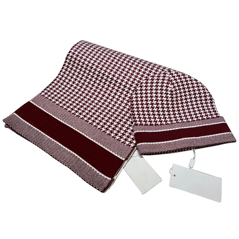 Hat Set - Manufacturer - Winter Warm Designer Beanie Scarf Unisex Houndstooth Set