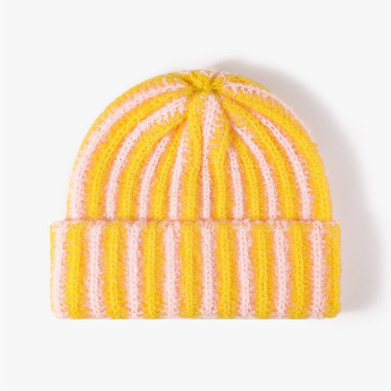 Beanie Hat - Manufacturer - Winter Outdoor Ski Warm Striped Windproof Knitted Hat