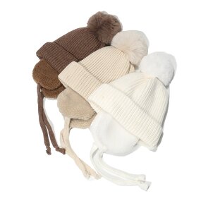 Beanie Hat - Manufacturer - Unisex Acrylic Winter Ear Flaps Soft Thick Knit Warm Hat