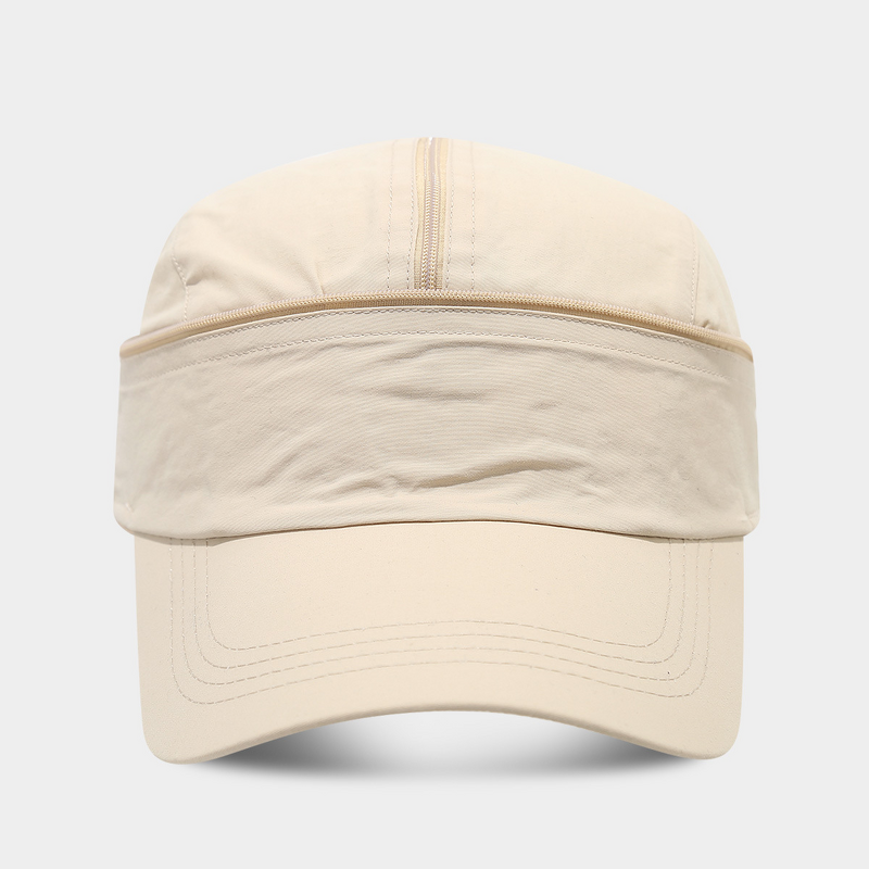 Baseball Cap - Manufacturer - Trendy Solid Dual-Use Quick-Dry Breathable Visor Ponytail Hat