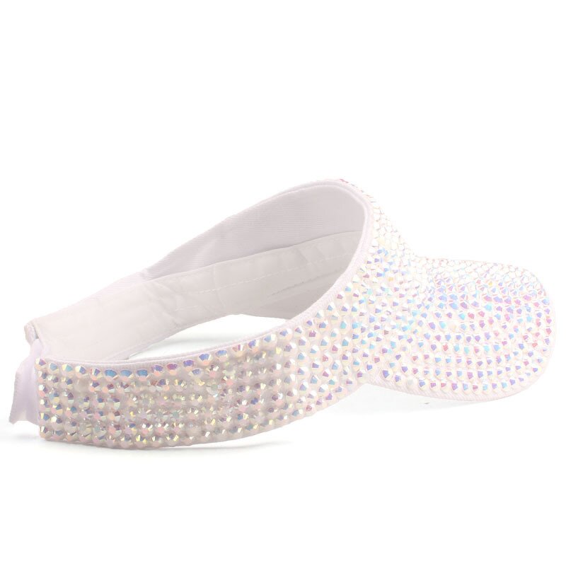 Sun Visor - Manufacturer - Unisex Summer Rhinestone Adjustable UV Protection Top Cap