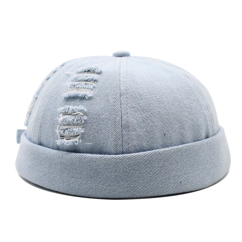 Beanie Cap - Manufacturer - Distressed Denim Hip Hop Melon Sports Party Beret Hat
