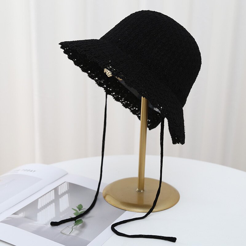 Sun Hat - Manufacturer - Wholesale Women Paper Straw Windproof Lace-up Fisherman Hat