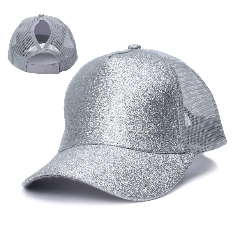 Trucker Hat - Manufacturer - Wholesale Custom Glitter Ponytail Sports Mesh Baseball Cap
