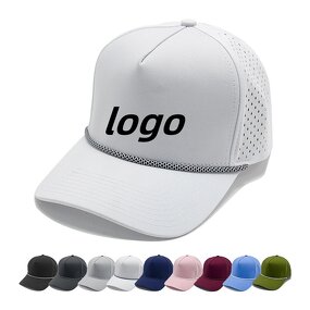 Baseball Cap - Manufacturer - Blank 5 Panel Golf Rope Waterproof Laser Perforated Cap