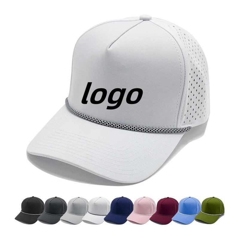 Baseball Cap - Manufacturer - Blank 5 Panel Golf Rope Waterproof Laser Perforated Cap