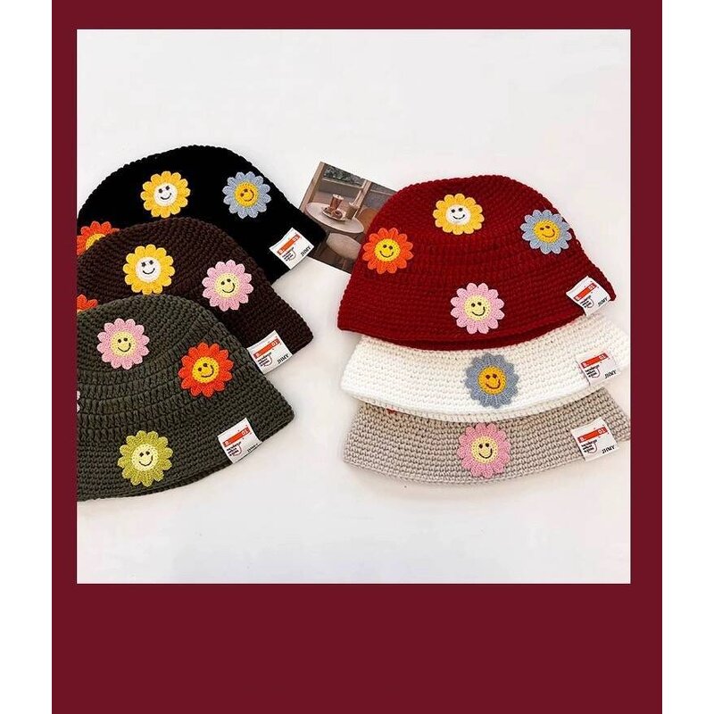 Bucket Hat - Manufacturer - 2024 New Handmade Sun Floral Crochet Summer Outdoor Cap