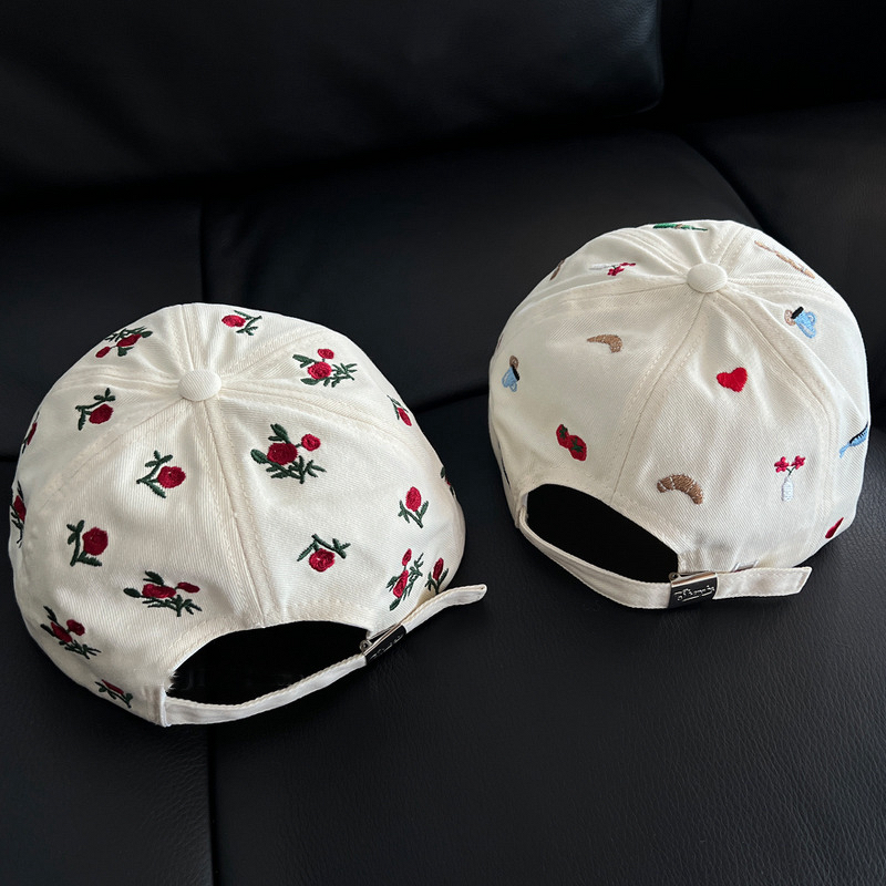 Baseball Cap - Manufacturer - New Embroidered Graffiti Rose Soft Top Adjustable Hat