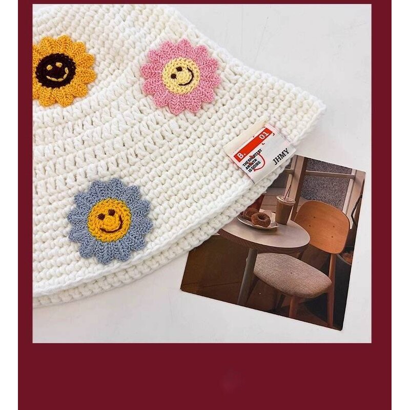 Bucket Hat - Manufacturer - 2024 New Handmade Sun Floral Crochet Summer Outdoor Cap