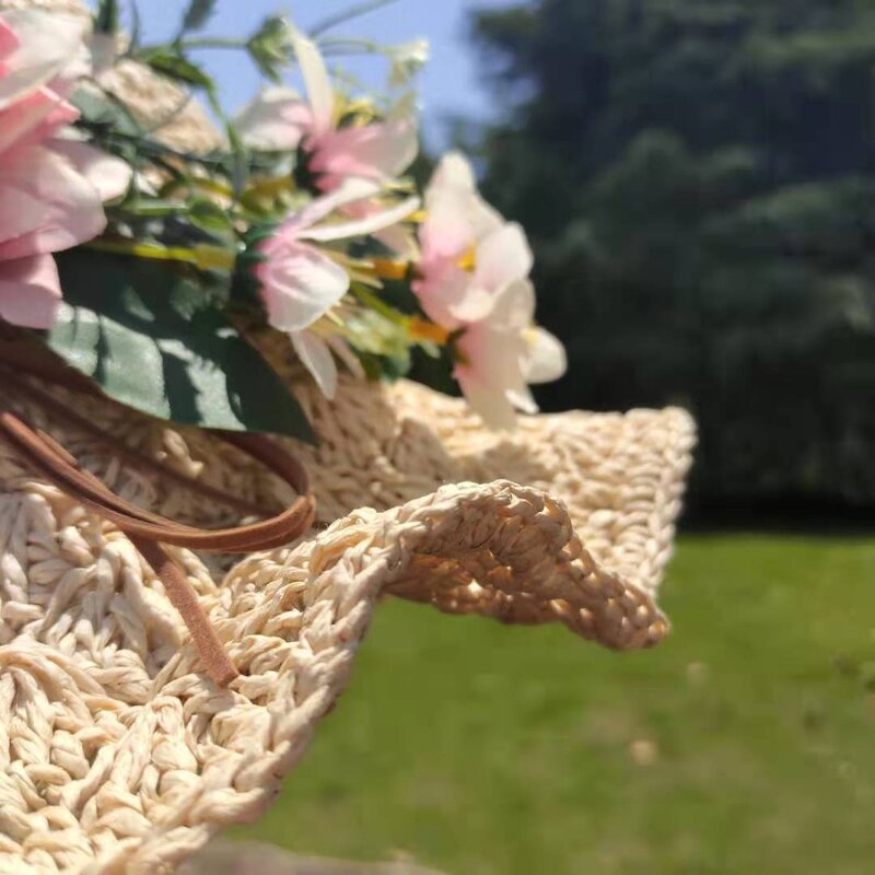 Sun Hat - Manufacturer - Women Hollow Woven Large Wide Brim Handmade Summer Beach Hat