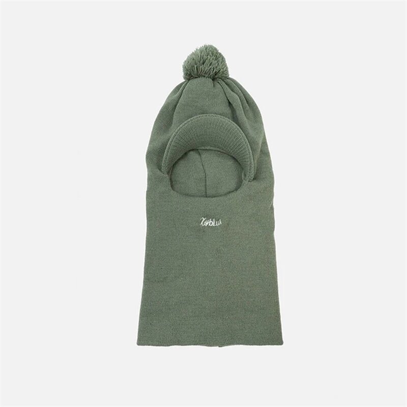 Balaclava - Manufacturer - New Knitted Visor Pompom Winter Face Ear Cover Neck Warmer