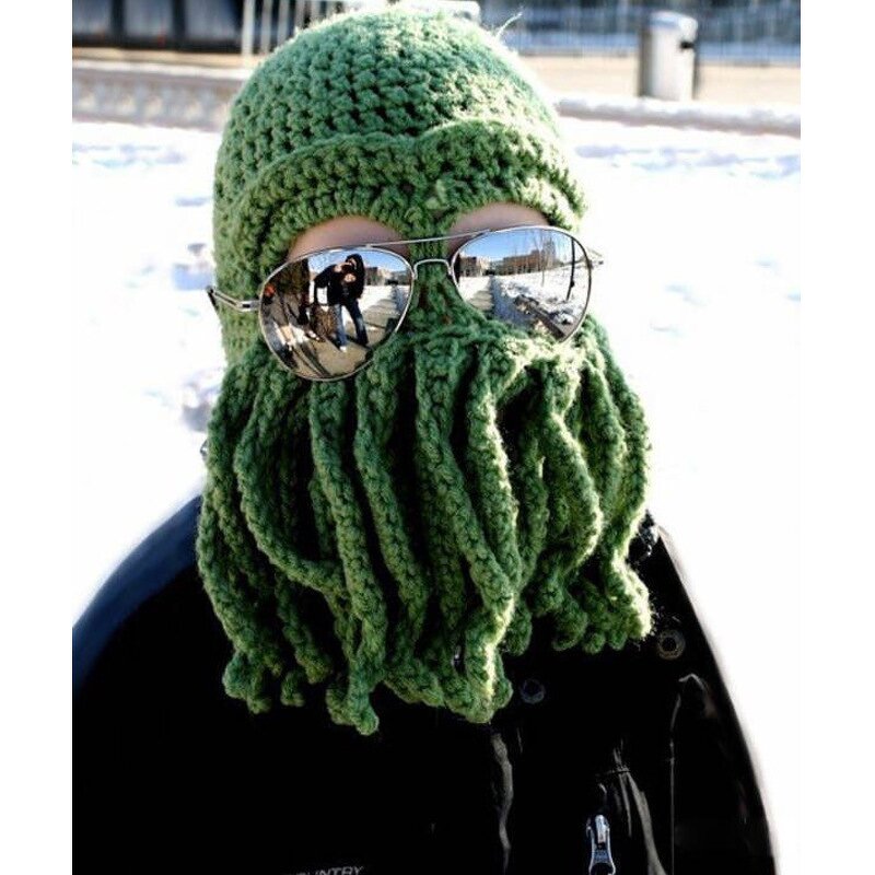 Beanie Hat - Manufacturer - Men Barbarian Vagabond Crochet Bearded Pirate Costume Hat