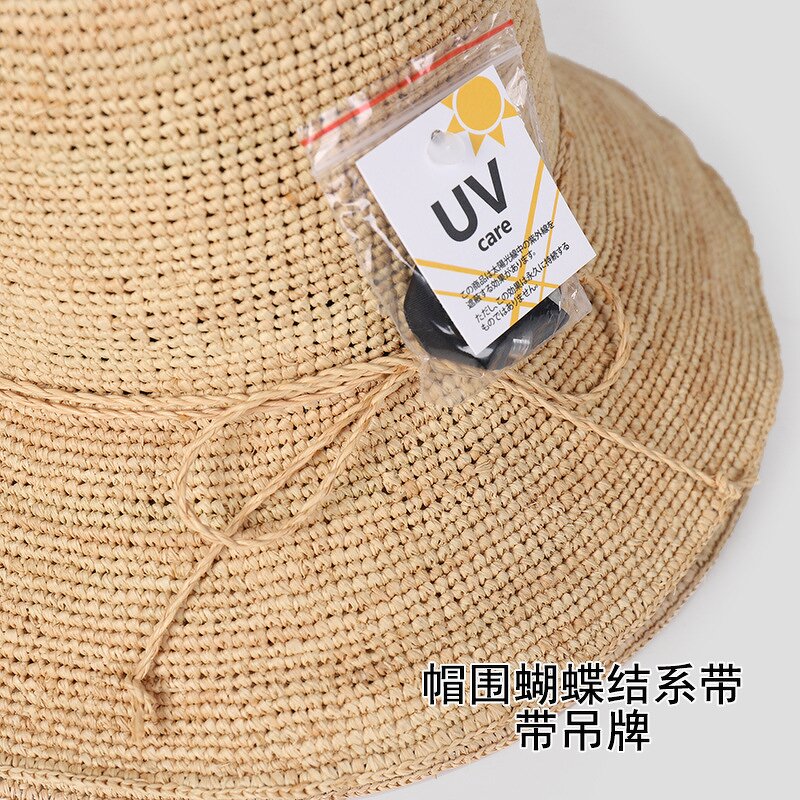 Sun Hat - Manufacturer - Women Raffia Straw UPF 50+ UV Foldable Summer Hat