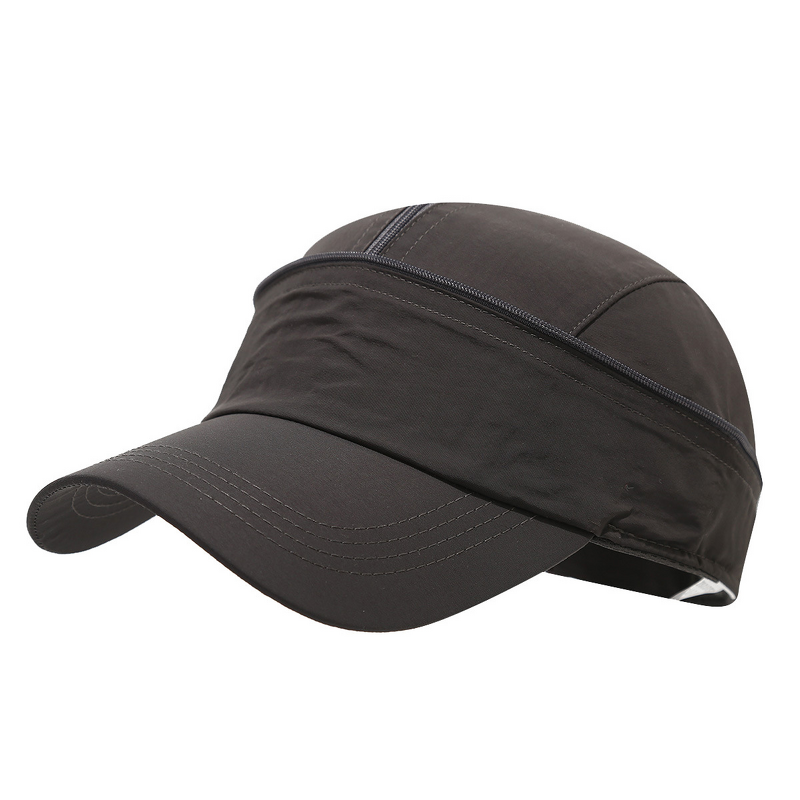 Baseball Cap - Manufacturer - Trendy Solid Dual-Use Quick-Dry Breathable Visor Ponytail Hat