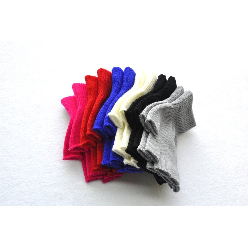 Gloves - Manufacturer - Fingerless Kids Winter Solid Color Knit Acrylic Gloves