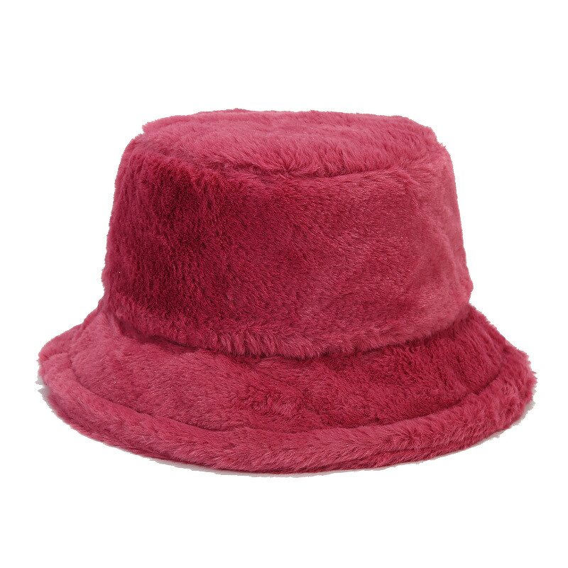 Bucket Hat - Manufacturer - Fluffy Faux Fur Winter Warm Travel Sports Ski Cap