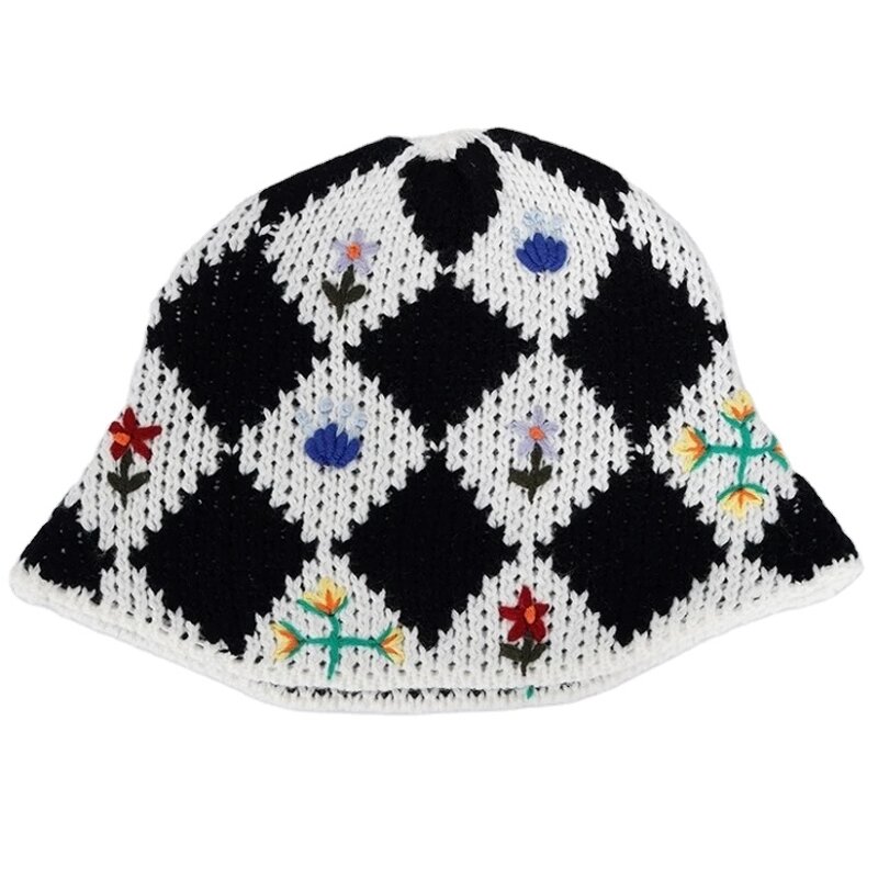 Bucket Hat - Manufacturer - New Crochet Embroidered Handmade Knit Fisherman Outdoor Cap