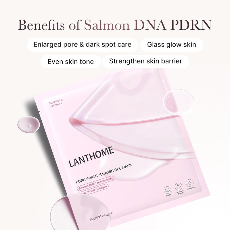 Facial Mask Sheet Manufacturer - Custom Hala Vegan Korean Salmon DNA PDRN Pink Collagen Jelly Gel Hydrating Overnight
