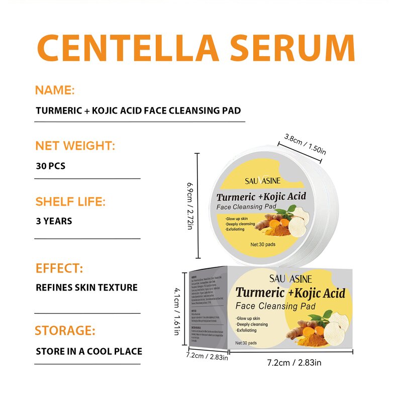 Cleansing Pads Manufacturer - Customized Hot Spot Items Turmeric Kojic Acid with Vitamin Face Scrub