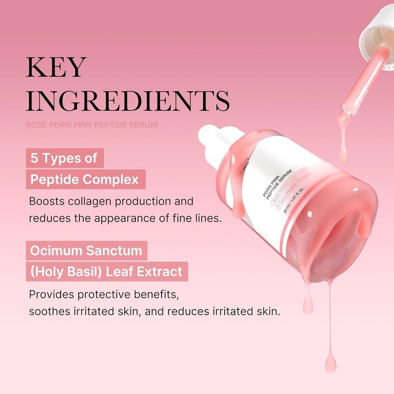 Face Serum Manufacturer - Private Label Korean PDRN Pink Peptide Pink Glow Niacinamide Moisturizing Firming