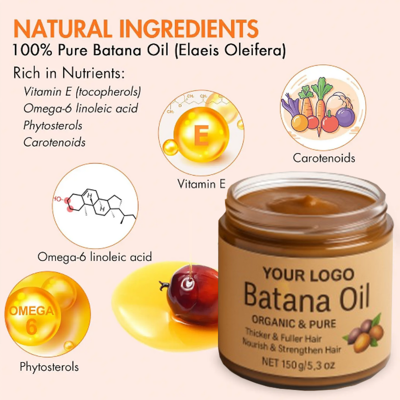 Batana Oil Butter Manufacturer - Factory Wholesale Organic Pure Natural Vegan Raw Herb Scalp Moisturizer for Hair Growth