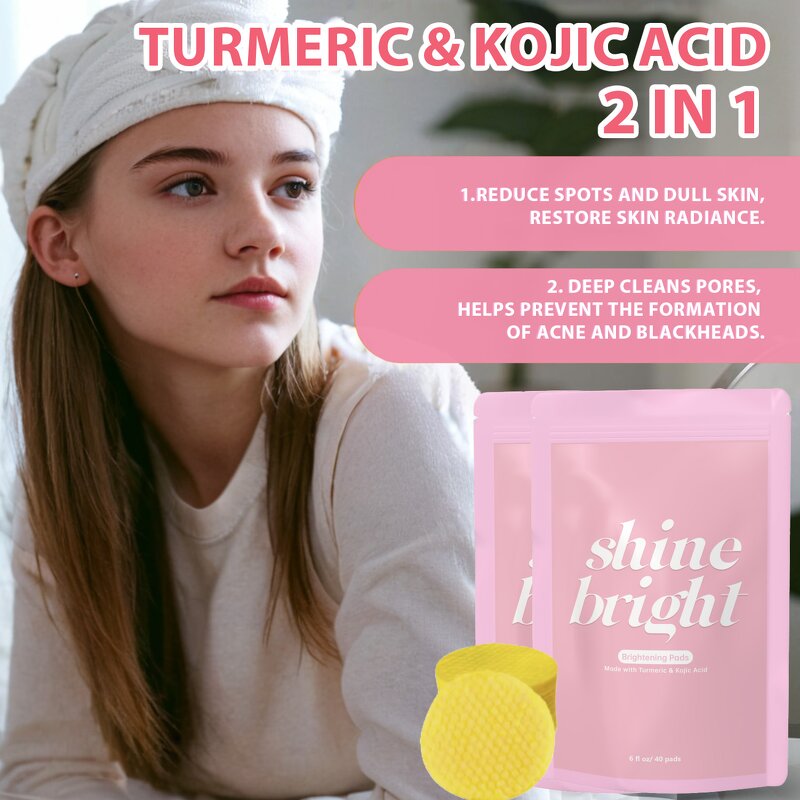 Cleansing Pads Manufacturer - Customized Private Label Facial Care Kojic Acid Turmeric for Face Dark Spots