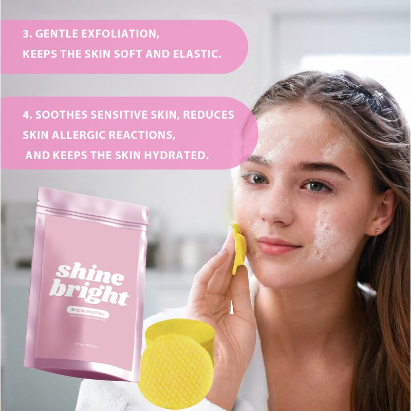 Cleansing Pads Manufacturer - Customized Private Label Facial Care Kojic Acid Turmeric for Face Dark Spots