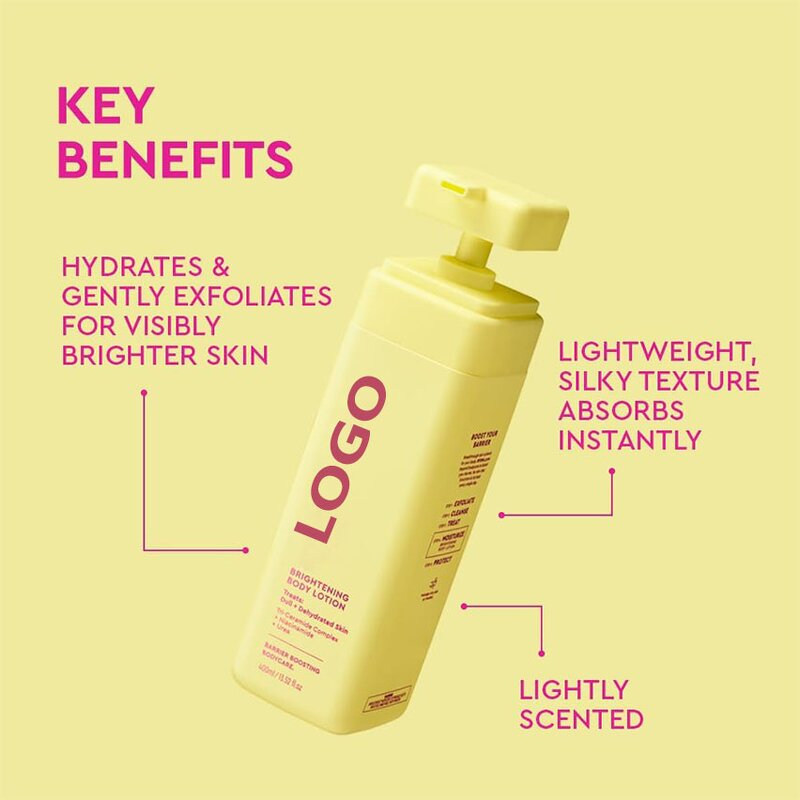 Body Lotion Manufacturer - Custom Body Brightening with Niacinamide Vitamin C for Even Skin Tone OEM ODM 400ml