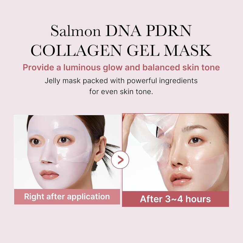 Facial Mask Sheet Manufacturer - Custom Hala Vegan Korean Salmon DNA PDRN Pink Collagen Jelly Gel Hydrating Overnight