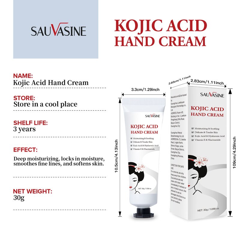Hand Lotion Set Manufacturer - Customized Private Label Kojic Acid Nourishing Whitening with English Packaging