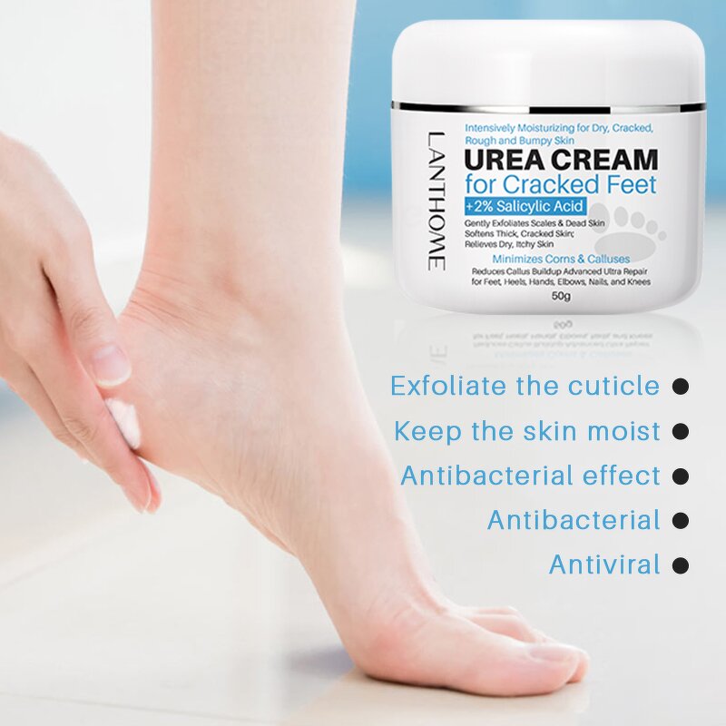 Foot Cream and Spray Manufacturer - Private Label 2% Salicylic Acid 40% Urea for Cracked Heels Dead Skin Removal