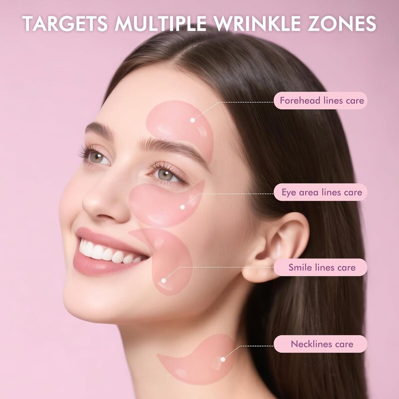 Hydrogel Eye Mask Manufacturer - Private Label Rose Pink Vegan Retinol and Vitamin C Infused for Wrinkle Reduction