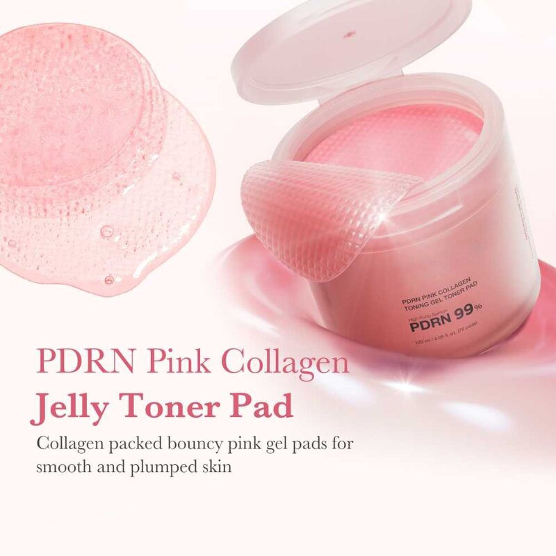 Toner Pads Manufacturer - Factory OEM Salmon DNA PDRN Pink Collagen Jelly Pad Korean Gel Niacinamide