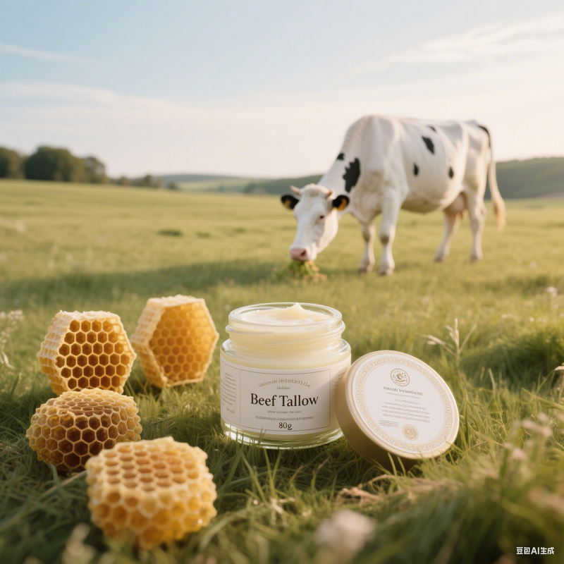 Beef Tallow Gift Set Manufacturer - Lanthome 30g Moisturizing Balm 2x5g Samples Spoon for Dry/Sensitive Skin with Arbutin