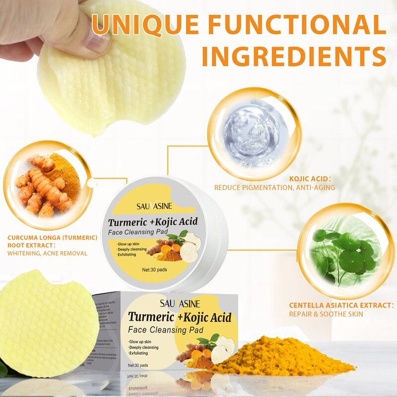 Cleansing Pads Manufacturer - Customized Hot Spot Items Turmeric Kojic Acid with Vitamin Face Scrub
