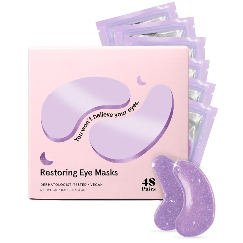 Hydrogel Eye Patch Manufacturer - Private Label Vegan with Hyaluronic Acid & Collagen Purple Pink Rose Gel