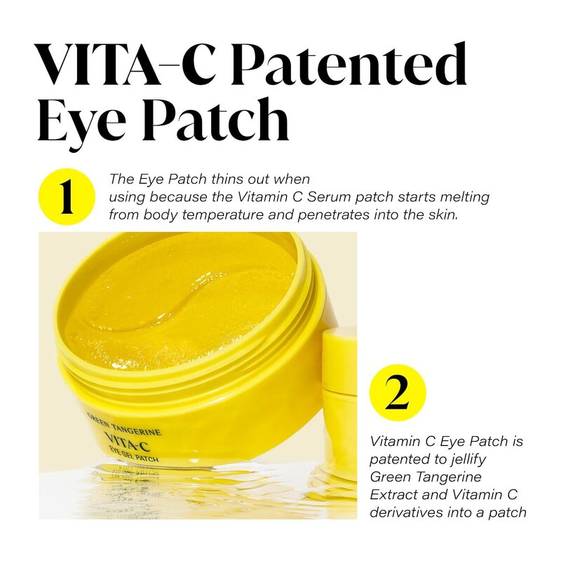 Eye Gel Mask Manufacturer - OEM Green Tangerine & Vitamin C with Niacinamide for Dark Circles