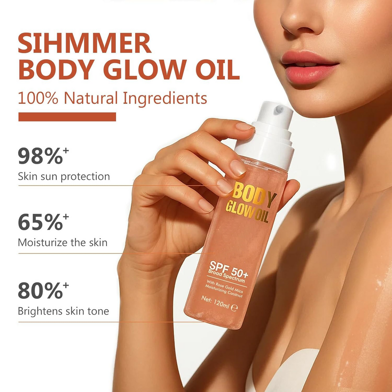 Custom SPF50 PA+++ Sun Protection Spray Moisturizes & Nourishes Brightens & Rejuvenates Skin Body Glow Oil