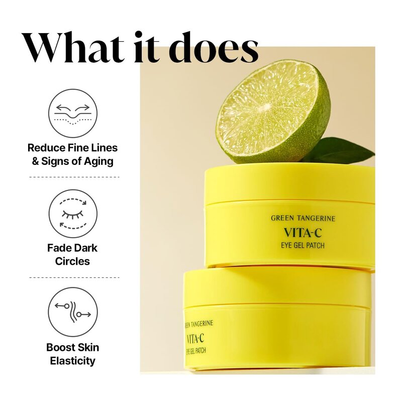 Eye Gel Mask Manufacturer - OEM Green Tangerine & Vitamin C with Niacinamide for Dark Circles