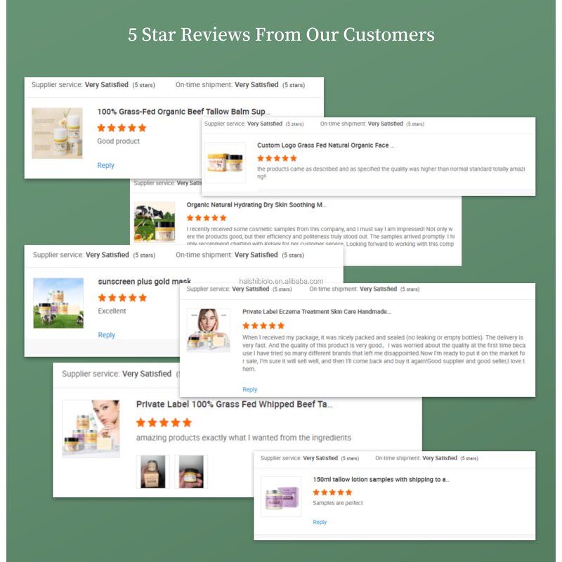 Beef Tallow Balm Manufacturer - Grass Fed for Face Body Moisturizing Whipped Skincare Balm