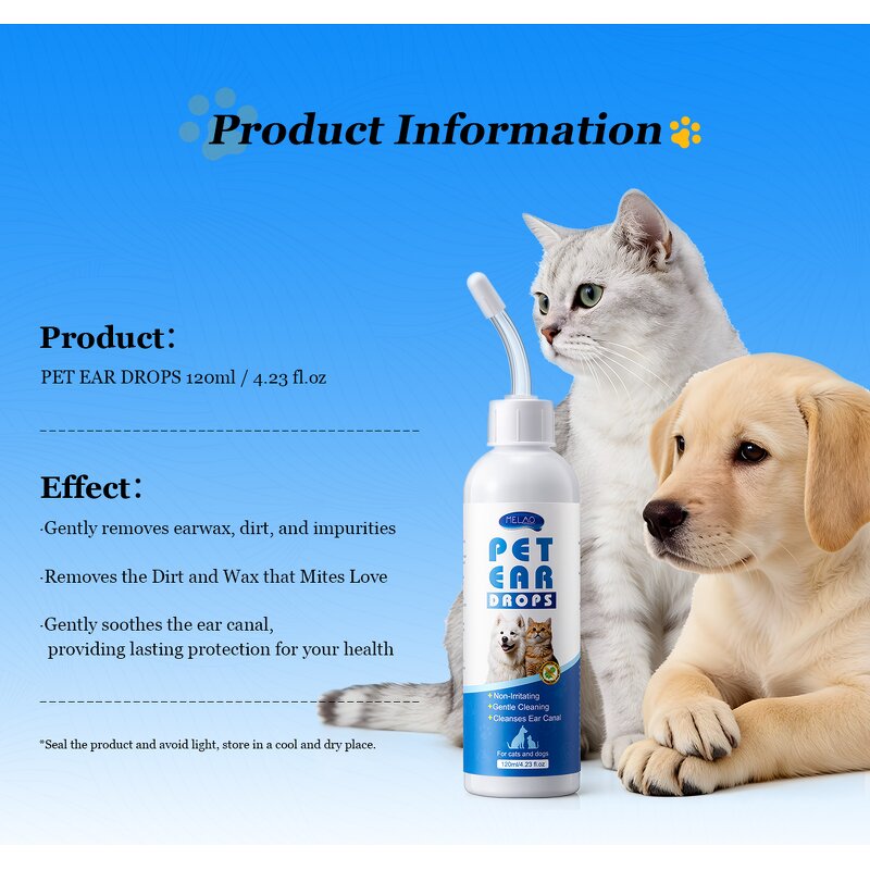 Ear Cleaner Manufacturer - Natural Gentle Cat Dog Ear Infection Treatment Soothing Drops