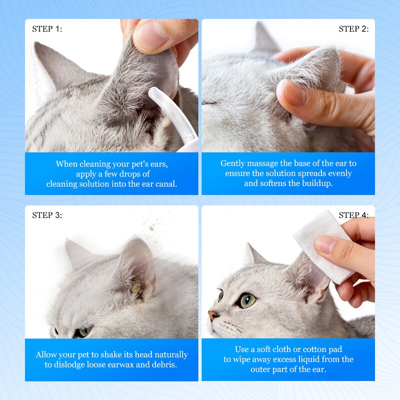 Ear Cleanser Manufacturer - Private Label Gentle Alcohol-Free for Dogs Cats Pet Ears Care