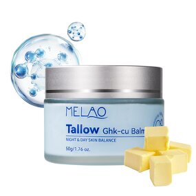 Beef Tallow Balm Manufacturer - Winter Skincare Halal Ghk-cu Copper Peptide Blue Infused Honey Balm