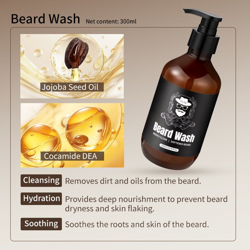 Beard Shampoo Set Manufacturer - Private Label Growth Mens Shampoo Conditioner Paraben Free